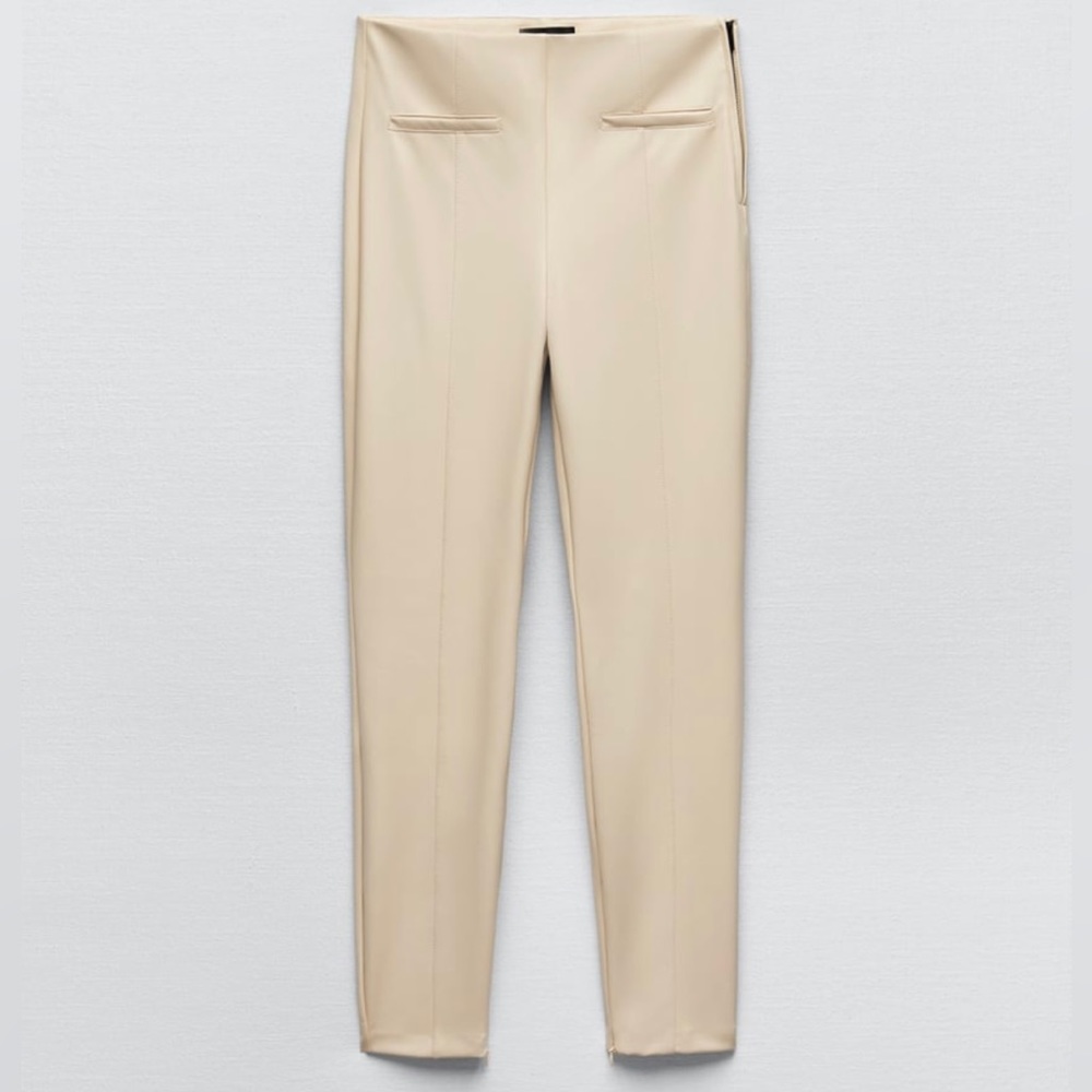 ZARA Faux Leather Leggings Pants L